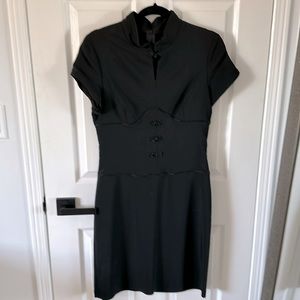 Chinese style black dress